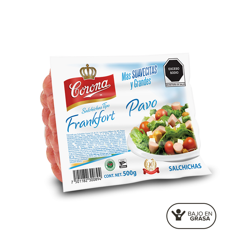 Salchichas tipo Frankfort de Pavo 500g